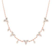 Load image into Gallery viewer, LIFE BOUQUET NECKLACE 242507/011 ROSE GOLD WHITE CZ
