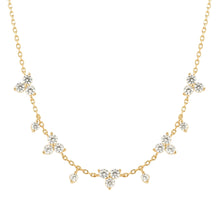 Load image into Gallery viewer, LIFE BOUQUET NECKLACE 242507/012 GOLD &amp; WHITE CZ
