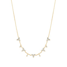 Load image into Gallery viewer, LIFE BOUQUET NECKLACE 242507/012 GOLD &amp; WHITE CZ
