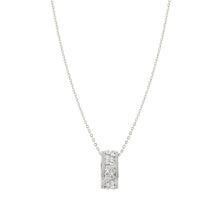 Load image into Gallery viewer, LIFE BOUQUET STERLING SILVER NECKLACE 242509/010 WHITE RING PENDANT CZ

