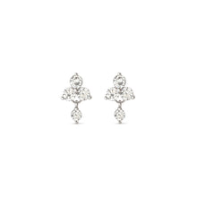 Load image into Gallery viewer, LIFE BOUQUET EARRINGS 242510/010 SILVER &amp; WHITE CZ STUDS
