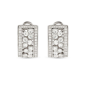 LIFE BOUQUET STERLING SILVER EARRINGS 242511/010 WHITE CZ