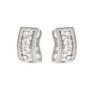 LIFE BOUQUET STERLING SILVER EARRINGS 242511/010 WHITE CZ