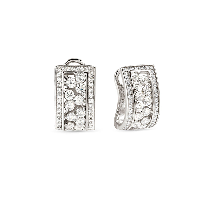 LIFE BOUQUET STERLING SILVER EARRINGS 242511/010 WHITE CZ