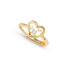 Load image into Gallery viewer, DREAMS BEATS RING 242600/006 GOLD HEART WITH CZ
