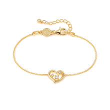 Load image into Gallery viewer, DREAMS BEATS BRACELET 242601/006 GOLD HEART WITH CZ
