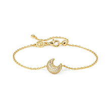 Load image into Gallery viewer, LIFEPOETRY BRACELET 242701/024 GOLD &amp; WHITE CZ MOON PENDANT
