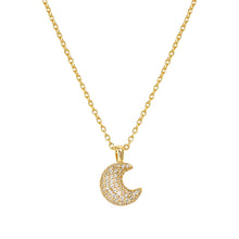Load image into Gallery viewer, LIFEPOETRY NECKLACE 242704/024 GOLD &amp; WHITE CZ MOON
