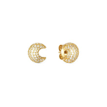Load image into Gallery viewer, LIFEPOETRY EARRINGS 242707/024 GOLD &amp; WHITE CZ MOONS

