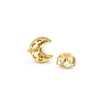 Load image into Gallery viewer, LIFEPOETRY EARRINGS 242707/024 GOLD &amp; WHITE CZ MOONS
