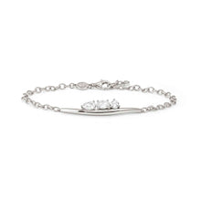 Load image into Gallery viewer, MY REBEL ART BRACELET 242803/010 SILVER CHAIN &amp; WHITE CZ

