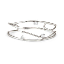 Load image into Gallery viewer, MY REBEL ART BRACELET 242805/010 OPEN SILVER BANGLE &amp; WHITE CZ
