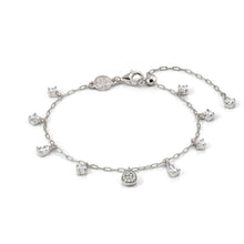 Load image into Gallery viewer, PRECIOUS MOVES BRACELET 243203/053 SILVER TEARDROP PENDANT WITH PAVÉ WHITE CZ
