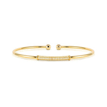 Load image into Gallery viewer, SIREN DREAM OPEN BANGLE 243305/012 GOLD &amp; WHITE CZ
