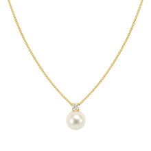 Load image into Gallery viewer, SIREN DREAM NECKLACE 243312/065 GOLD PEARL PENDANT WITH CZ
