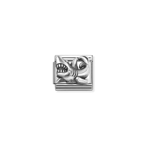 COMPOSABLE CLASSIC LINK 330101/87 SHARK IN 925 SILVER RELIEF