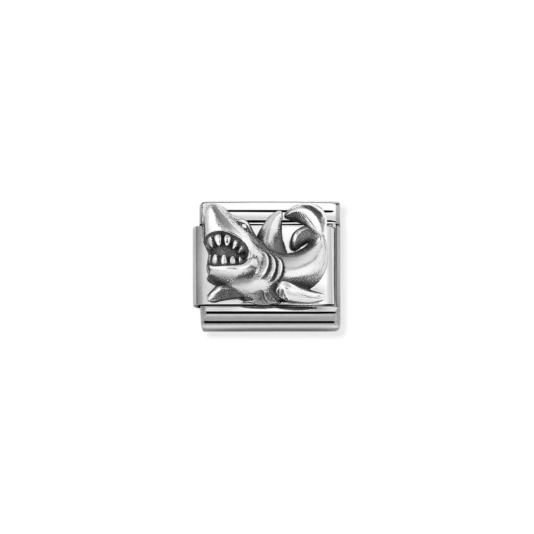 COMPOSABLE CLASSIC LINK 330101/87 SHARK IN 925 SILVER RELIEF