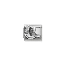 Load image into Gallery viewer, COMPOSABLE CLASSIC LINK 330110/24 COWBOY BOOTS IN SILVER
