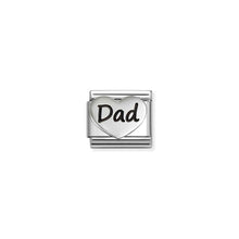 Load image into Gallery viewer, COMPOSABLE CLASSIC LINK 330114/24 DAD HEART IN SILVER
