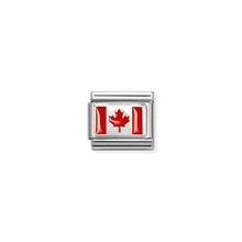 Load image into Gallery viewer, COMPOSABLE CLASSIC LINK 330207/37 CANADA IN ENAMEL &amp; 925 SILVER
