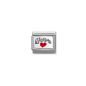 COMPOSABLE CLASSIC LINK 330209/40 GLASGOW HEART IN 925 SILVER & ENAMEL