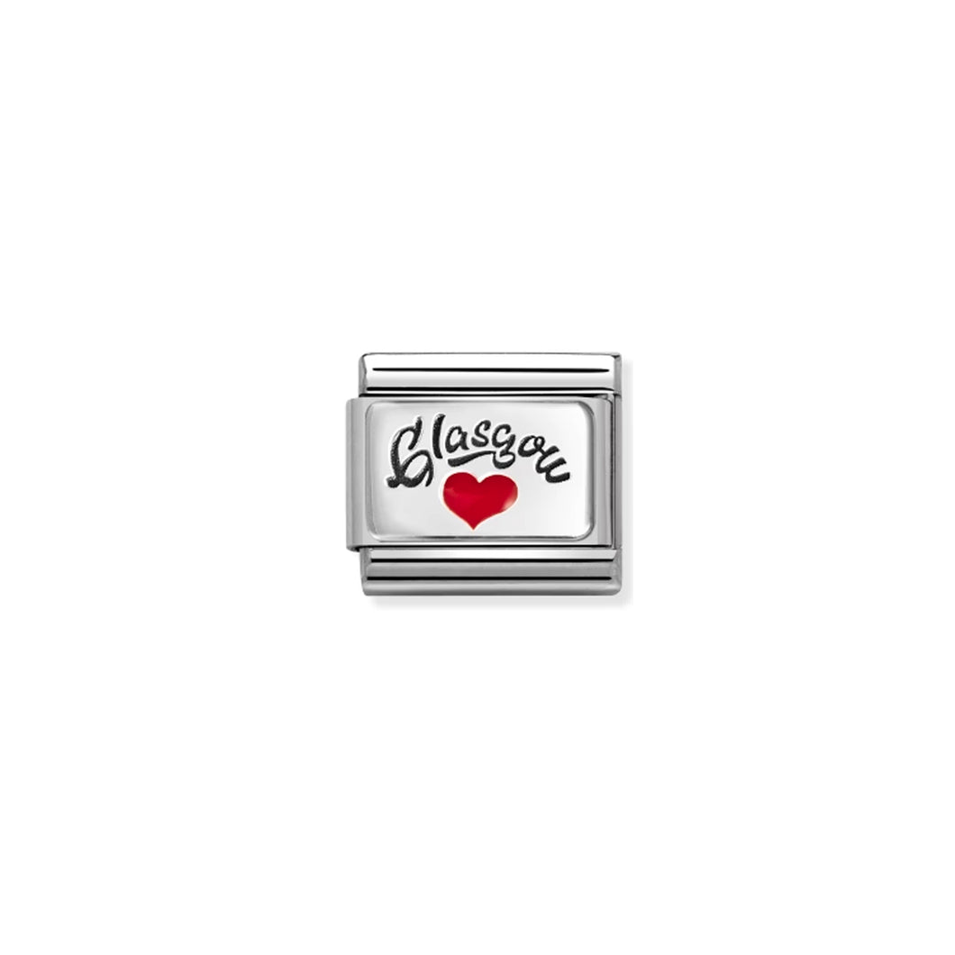 COMPOSABLE CLASSIC LINK 330209/40 GLASGOW HEART IN 925 SILVER & ENAMEL