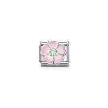 Load image into Gallery viewer, COMPOSABLE CLASSIC LINK 330321/17 PINK FADE FLOWER IN 925 SILVER, ENAMEL &amp; CZ
