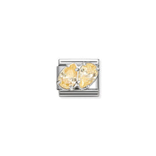 Load image into Gallery viewer, COMPOSABLE CLASSIC LINK 330329/15 YELLOW TWIN CZ TEARDROPS IN SILVER
