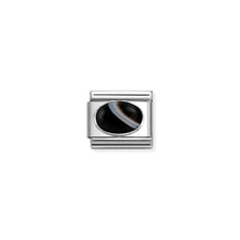 Load image into Gallery viewer, COMPOSABLE CLASSIC LINK 330510/47 BANDED ONYX OVAL IN 925 SILVER
