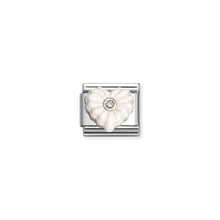 Load image into Gallery viewer, COMPOSABLE CLASSIC LINK 330512/25 WHITE HEART IN SILVER &amp; CZ
