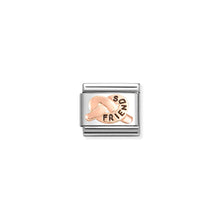Load image into Gallery viewer, COMPOSABLE CLASSIC LINK 430202/36 FRIENDS KNOT 9K ROSE GOLD AND BLACK ENAMEL
