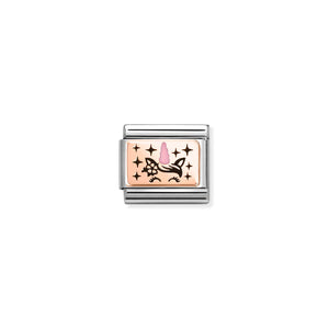 COMPOSABLE CLASSIC LINK 430204/03 UNICORN HORN IN 9K ROSE GOLD & ENAMEL