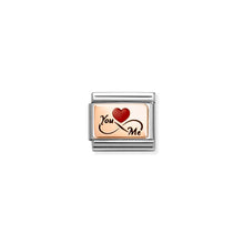 Load image into Gallery viewer, COMPOSABLE CLASSIC LINK 430204/08 YOU INFINITY ME IN 9K ROSE GOLD &amp; ENAMEL
