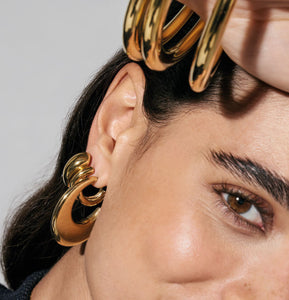 ECCLETTICA EARRING 134319/001 STAINLESS STEEL MEDIUM HOOP