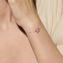 Load image into Gallery viewer, SHINE ME UP SILVER BRACELET 241901/007 BUTTERFLY WITH PINK CZ
