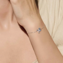 Load image into Gallery viewer, SHINE ME UP SILVER BRACELET 241901/005 BUTTERFLY WITH BLUE CZ
