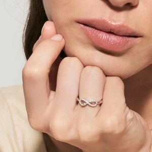 SHINE ME UP RING 241900/010 INFINITY WITH WHITE CZ