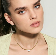 Load image into Gallery viewer, EMOSFERE GOLD NECKLACE 134215/036 HEART WITH M-O-P
