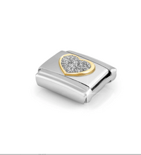 Load image into Gallery viewer, COMPOSABLE CLASSIC LINK 030220/02 HEART WITH GLITTER ENAMEL IN 18K GOLD
