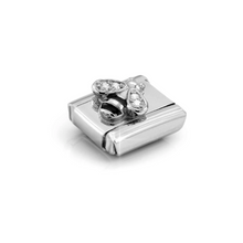 Load image into Gallery viewer, COMPOSABLE CLASSIC LINK 330321/02 BEE BLACK ENAMEL &amp; CZ IN SILVER
