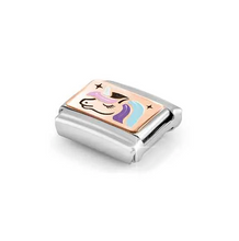 Load image into Gallery viewer, COMPOSABLE CLASSIC LINK 430204/04 UNICORN IN 9K ROSE GOLD &amp; ENAMEL
