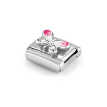 Load image into Gallery viewer, COMPOSABLE CLASSIC LINK 330321/09 BUTTERFLY WITH PINK ENAMEL IN 925 SILVER &amp; CZ
