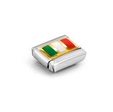 Load image into Gallery viewer, COMPOSABLE CLASSIC LINK 030234/21 ITALY FLAG IN 18K GOLD AND ENAMEL
