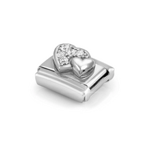 Load image into Gallery viewer, COMPOSABLE CLASSIC LINK 330304/47 HEART IN 925 SILVER &amp; PAVÉ CZ
