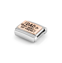 Load image into Gallery viewer, COMPOSABLE CLASSIC LINK 430111/13 DAD MY HERO MY FRIEND IN 9K ROSE GOLD
