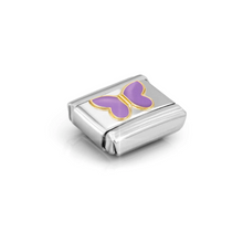 Load image into Gallery viewer, COMPOSABLE CLASSIC LINK 030285/60 LILAC BUTTERFLY IN GOLD
