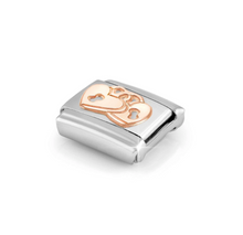 Load image into Gallery viewer, COMPOSABLE CLASSIC LINK 430104/39 PADLOCK HEARTS IN 9K ROSE GOLD
