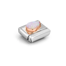 Load image into Gallery viewer, COMPOSABLE CLASSIC LINK 430514/38 PINK OPAL DROP RIGHT IN 9K ROSE GOLD
