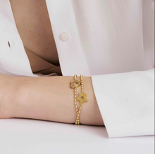Load image into Gallery viewer, SOFFIO D&#39;AMORE BRACELET 134006/022 GOLD HEART WITH CZ
