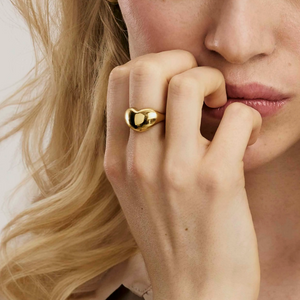 ARMONICA RING 241301/006 GOLD LARGE HEART